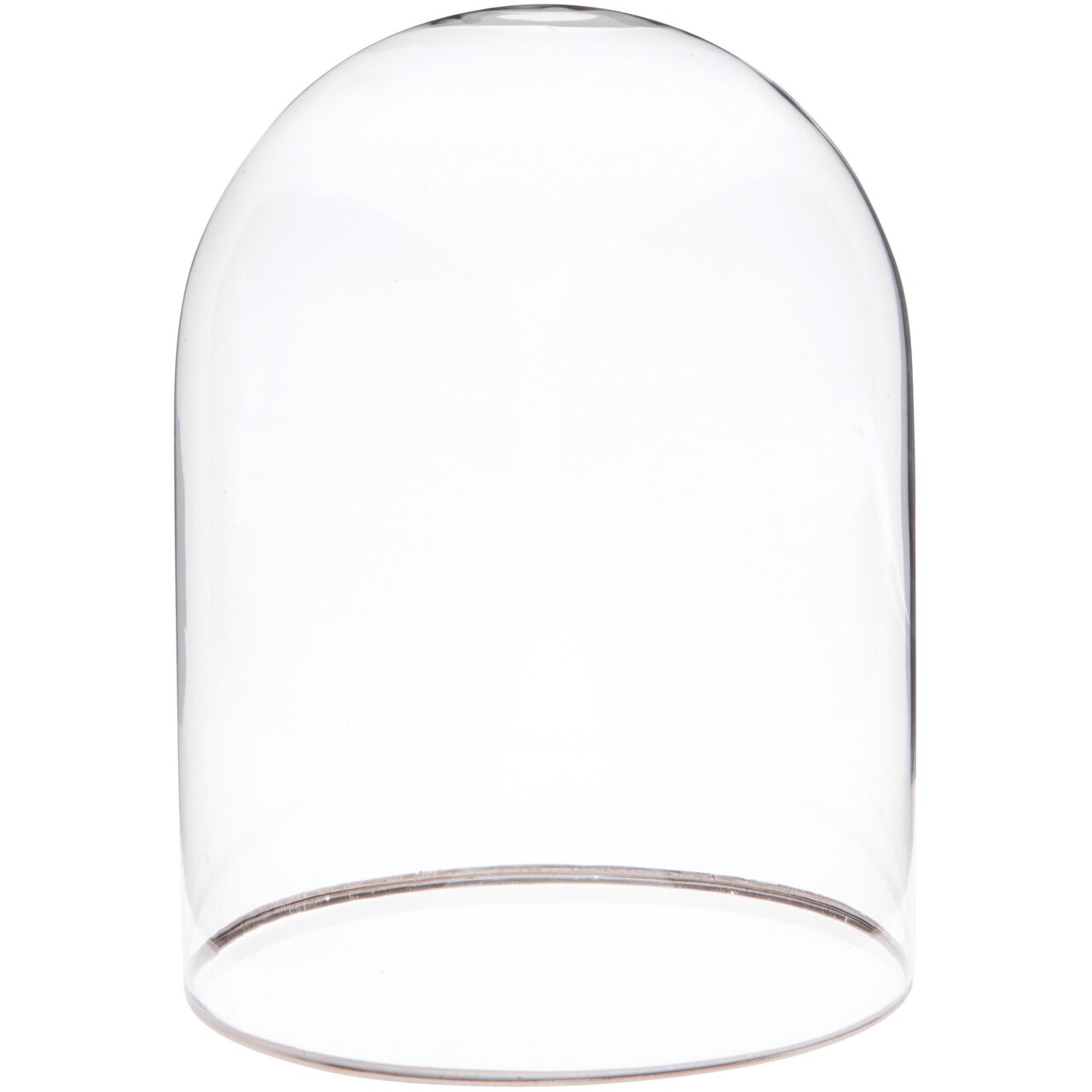 Plymor 4.5" x 6" Glass Display Dome Cloche with Silver Rim (no Base)